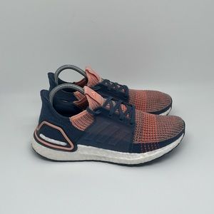 Adidas Ultraboost 19 'Glow Tech‎ Ink Shoes Women’s Left Sz 7.5 Right Sz 8